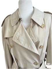 Vintage 80s Women’s Burberrys Trench Coat Nova Check Pockets Belt Coat M