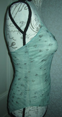 Vtg Giorgio Armani Underwear pale green mesh bodysuit, ladies’ sz 46 (US 12) *RD