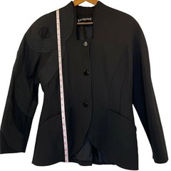 Jacques Molko Paris Jacket Womens 12 Black Vintage Avant Garde 1980s Blazer