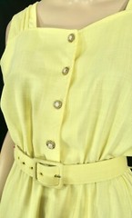 Vintage 70s California Looks Yellow A Line Sun Dress W Jacket M