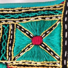 Vintage Hand Made By Nelly Embroidered Mexican Caftan Kaftan Dress Tunic