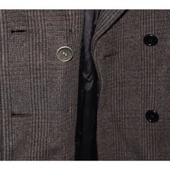 Albert Nipon Vintage Wool & Cashmere Glen Plaid Coat