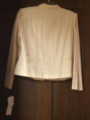 Norton Pant Suit Yellow Cream Embellished Women Size 10-12 Vtg Wedding Bride NWT