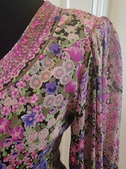 Rare Vintage 1970s Leonard Paris Floral Silk Dress