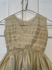 Vintage Hand Tailored Lace/Chiffon-Silk? Full Circle Childs Dress