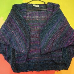 Jeanne Scannell Handwoven Designer Cardigan Jacket Mohair Wool Mix One Size