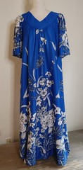 Vintage Montgomery Ward MuuMuu Housedress Gown Grannycore Polyester OS Tropical