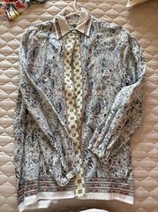 Vintage Max Studio Floral Print 100% Cotton Shirt