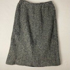 Vtg 70s MJ Seattle Womens XL Gray Mohair Wool Boucle A Line Skirt Made in USA
