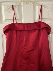 VTG Night Way Nightway Coll. Red Maxi Formal Ball Dress Gown, Sz 14 READ