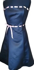VTG Jessica McClintock Black Cocktail Dress Pink Trim Gunne Sax Corset dress 5/6