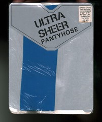 SHEER BLUE Pantyhose Funky 1980s (Turquoise) Sz Petite/Average To 5’4″ 135lbs