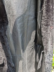 BLACK Sheepskin FULL LENGTH COAT LARGE Shearling