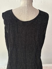 Vintage Honors Top Women’s Size Large Black Studded Sparkle Top Raised Sheer Top