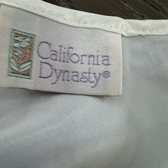 VTG California Dynasty Ivory Liquid Satin Caftan Nightgown USA Made Bridal Large