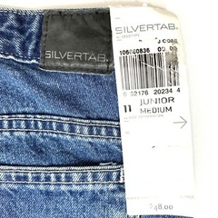 Vintage Levis Silver Tab Juniors Bell Bottom Light Distressed Size 11 NWT 31X33