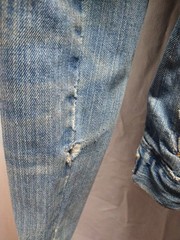 Vintage Polo Jeans Co. Ralph Lauren Size Medium Denim Jacket Thrashed Grunge