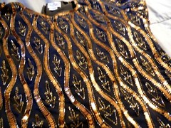 Vintage! SHALIMAR FASHION Copper Beaded Sequined Lined Top ~ Holidays ~ Size M