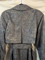 New Old Stock Vintage London Fog Floral Teflon Trench Rain Coat Size 8 Regular