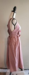 Vintage 60s 70s Patchwork Cottage Core Apron Jumper Maxi Dress