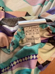 VINTAGE EMILIO PUCCI / ITALY SZ 36 / 8 US SIGNATURE SILK DRESS **GOOD W/ FLAW**