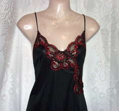 Sm.”Undercover Wear” long,nylon,12″ chiffon ruffle,vintage nightgown,negligee,80