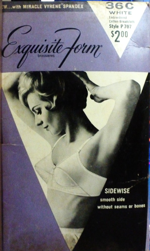 EXQUISITE FORM “EASY DOES IT” VINTAGE COTTON BLEND WIREFREE BRA 34C NWT P132