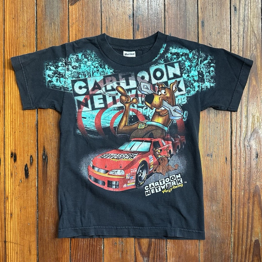 Vintage 2000 Murina Cartoon Network Wacky Racing Scooby-Doo NASCAR tshirt