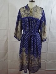 Lunada Bay CA Vtg 70s Eye Popping WOMENS SHEER DRESS 22.5 Hippie Boho Festival