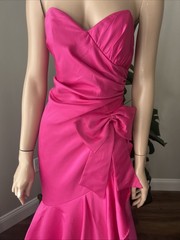Vintage Masquerade Prom Barbie Pink Ball Gown Mermaid Dress 80s 90s Bow