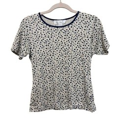 VTG The Limited Top Womens Small Cream White Micro Floral Pullover Shirt 90s Y2K