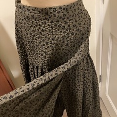 Vintage Escada Skirt olive & black Maxi Size 36 wool feels like cotton