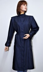 French Vintage 80s TED LAPIDUS night blue raincoat 42FR 10US made in France
