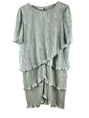 Vintage 1980/1990 Patra Mother of Bride/Groom Dress Tiered Ruffles 22W Mint Grn