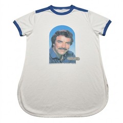 Large 1982 Vtg 1982 MAGNUM PI Tom Selleck Ringer T-Shirt Demi’s Young Juniors
