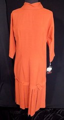 RARE VINTAGE 1970’S “DEADSTOCK ” NEVER WORN RUST COLOR 20’S STYLE DRESS SZ 8-10