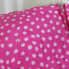 Vintage 70s Jane Schaffhausen Belle France Provençal Polka Dots Dress Womens 8
