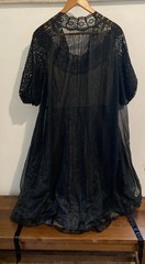 Vintage Vanity Fair Peignoir Nightgown Robe Set Black Sz 36 *As-Is Please Read*