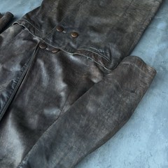 Vintage Global Identity Leather Jacket Womens Trench Coat Distressed Brown G-III