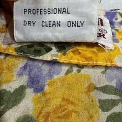 Vintage Maggy London Dress Womens 6 Yellow Button Up Pleated Romantic 80s Silk