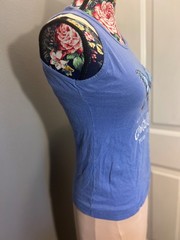 Vintage Costa Rica Blue Morpho Butterfly Tank Top Pura Vida Spirit of Nature S