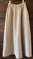 Vintage Brown Plaid 70’s PATTY WOODARD Flaired Skirt Size 5 – 6 Wool Blend