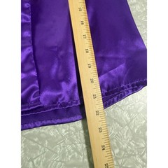 Petite Impressions Vintage Purple Satin Shawl Collar Blouse Double Breasted 80s