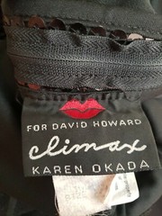 Climax Karen Okada By David Howard VINTAGE Lace Womens Sequins Dress 13/14 #Z