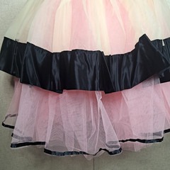 Vtg Velvet Cupcake Full Tulle Skirt Fairy Dress Large Black Pink Party Festival