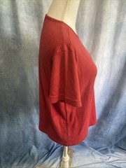 Vtg 90s Y2K Basic Editions Red Blank T Shirt Small Cotton Blend Plain Tee GUC