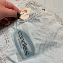 Vintage Y2K NWT Deadstock Candies Light Blue Flare Leg Corduroy Pants