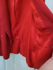 Vintage Jones New York Red 100% Wool Blazer Jacket Sz 10 See Description