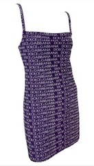 Vintage 1990s Dolce & Gabbana Logo Bodycon Dress Sz S