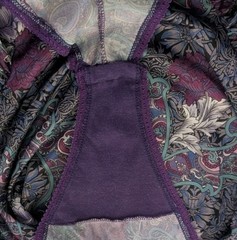 Vintage 80’s Bonjour Teddy Bodysuit Purple Floral High Cut Ruffle Lace 7 M/L